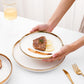 White Porcelain Plates Food Dinner Set Dishes Salad Soup Bowl Ceramic Plates and Bowls Set Tableware Set Service for 4/6/8