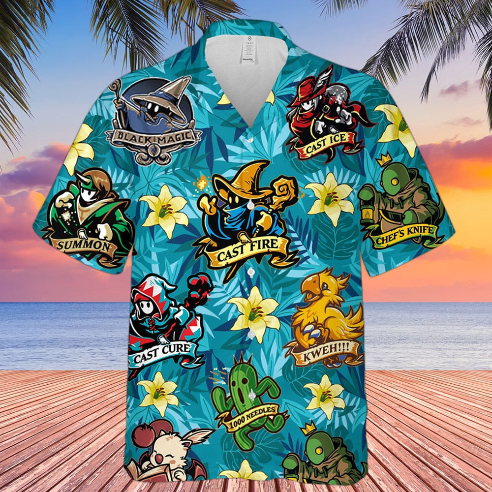 Summer Men&Shirts Cuban Collars Short Sleeves Fun Prints Open Animals Hawaiian Shirts Oversized Clothing Male Blouses