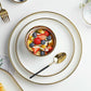 White Porcelain Plates Food Dinner Set Dishes Salad Soup Bowl Ceramic Plates and Bowls Set Tableware Set Service for 4/6/8