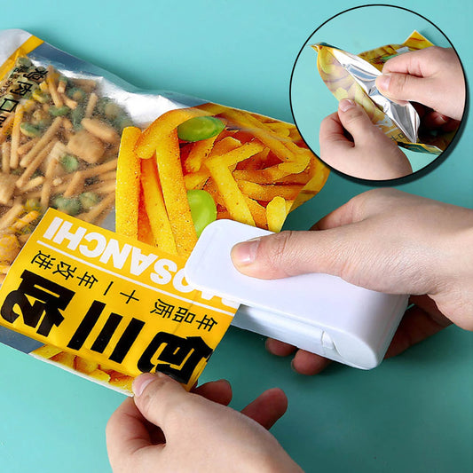 Mini Plastic Bag Sealer Machine Storage Bag Clip Sealing Storage Machine Portable Sealer Packing Seal Food Snack Kitchen Gadgets