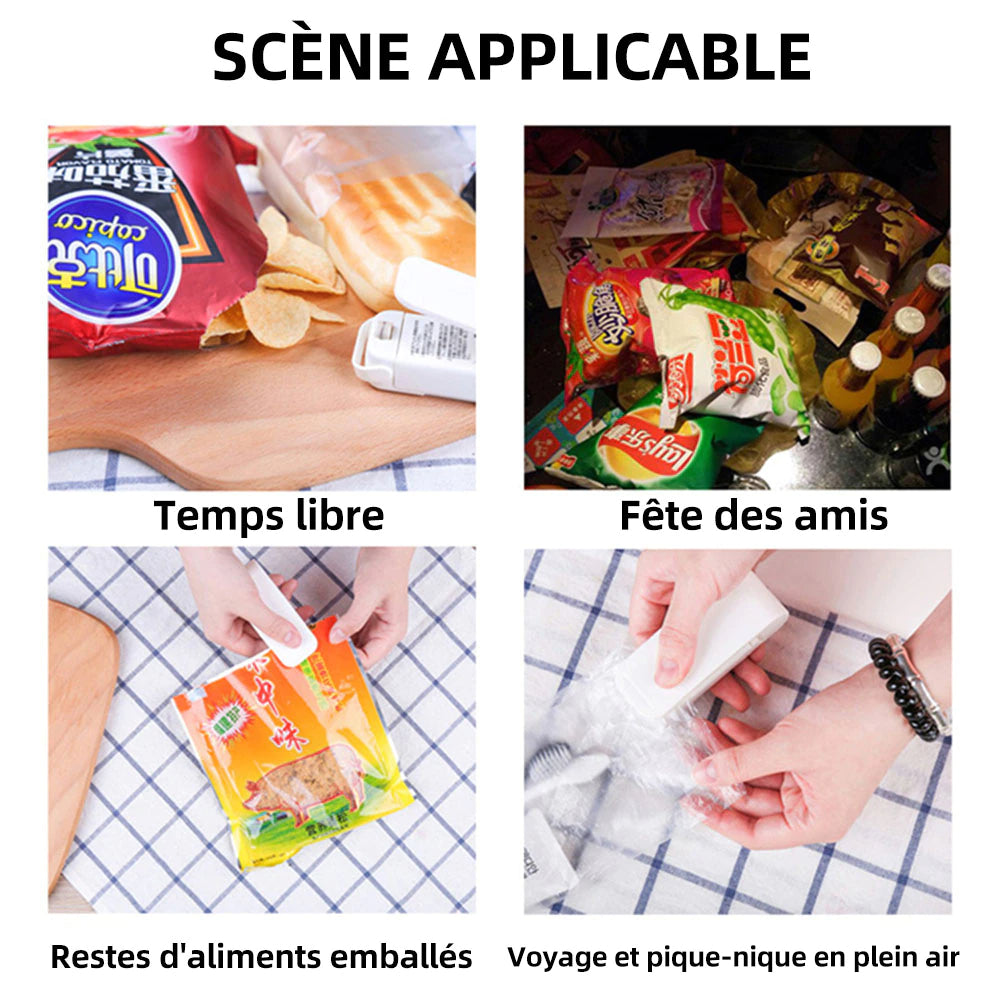 Mini Plastic Bag Sealer Machine Storage Bag Clip Sealing Storage Machine Portable Sealer Packing Seal Food Snack Kitchen Gadgets