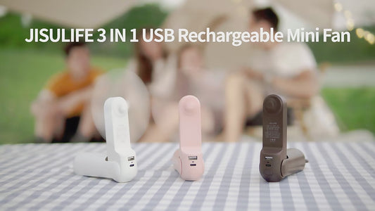 Portable Fan Mini Handheld Fan USB 4800mAh Recharge Hand Held Small Pocket Fan with Power Bank Flashlight Feature